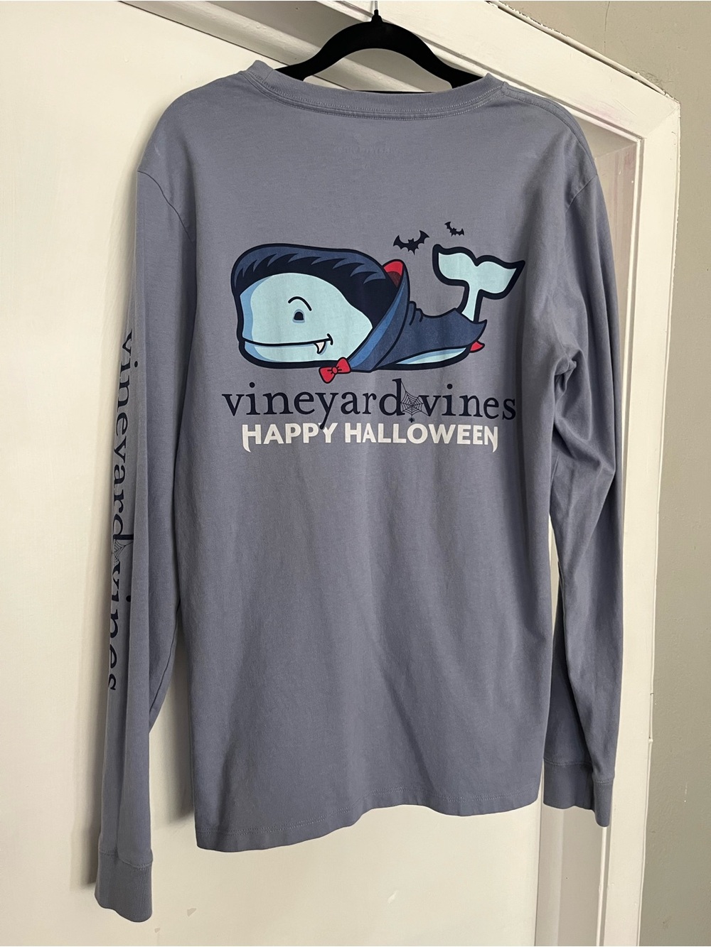 Vineyard Vines Slate Halloween Whale Long-Sleeve Tee
